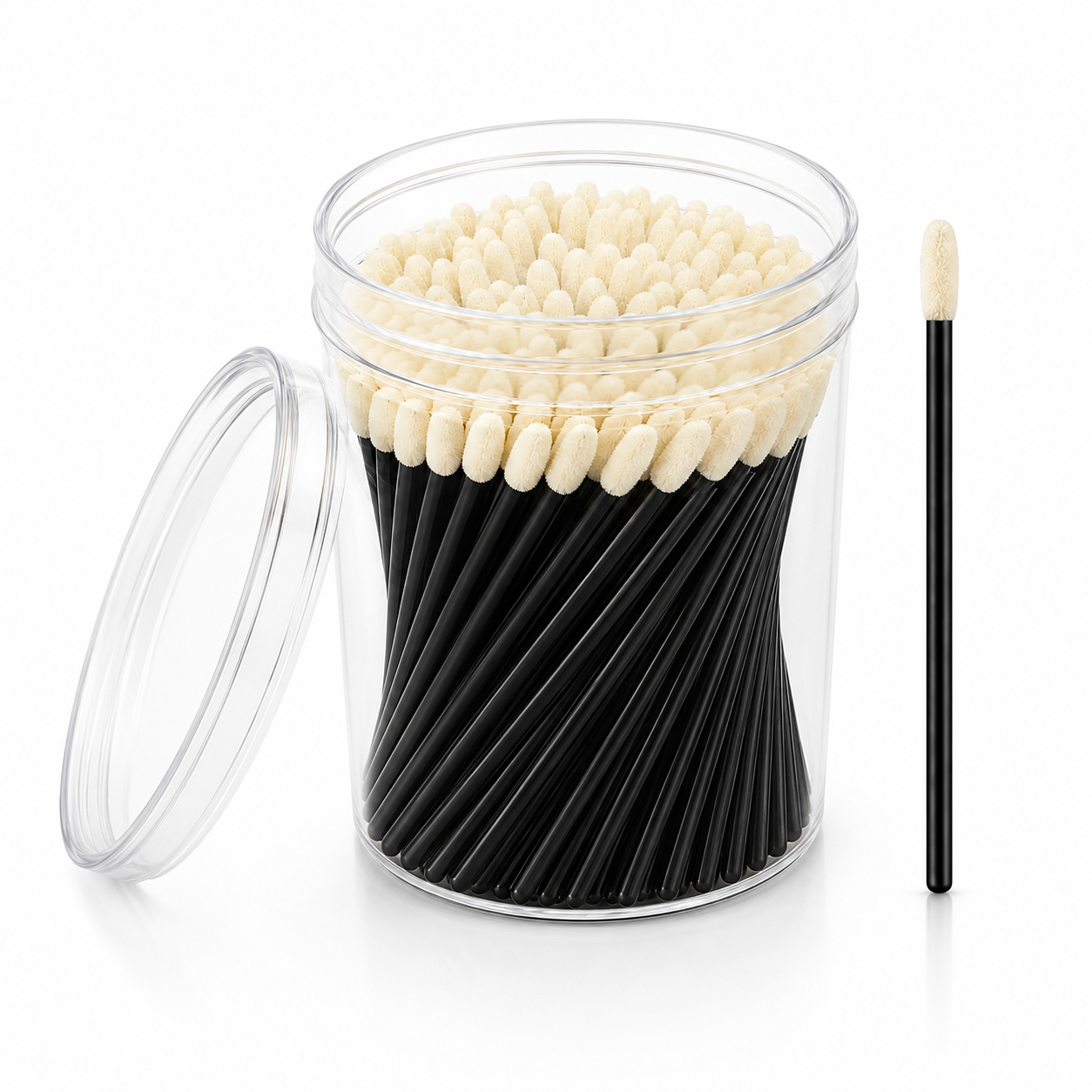 Black Lint-Free Microfibre Lip Brushes 200pcs