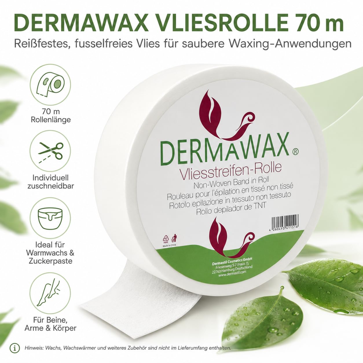 Dermawax Non-Woven Wax Strip Roll 70m