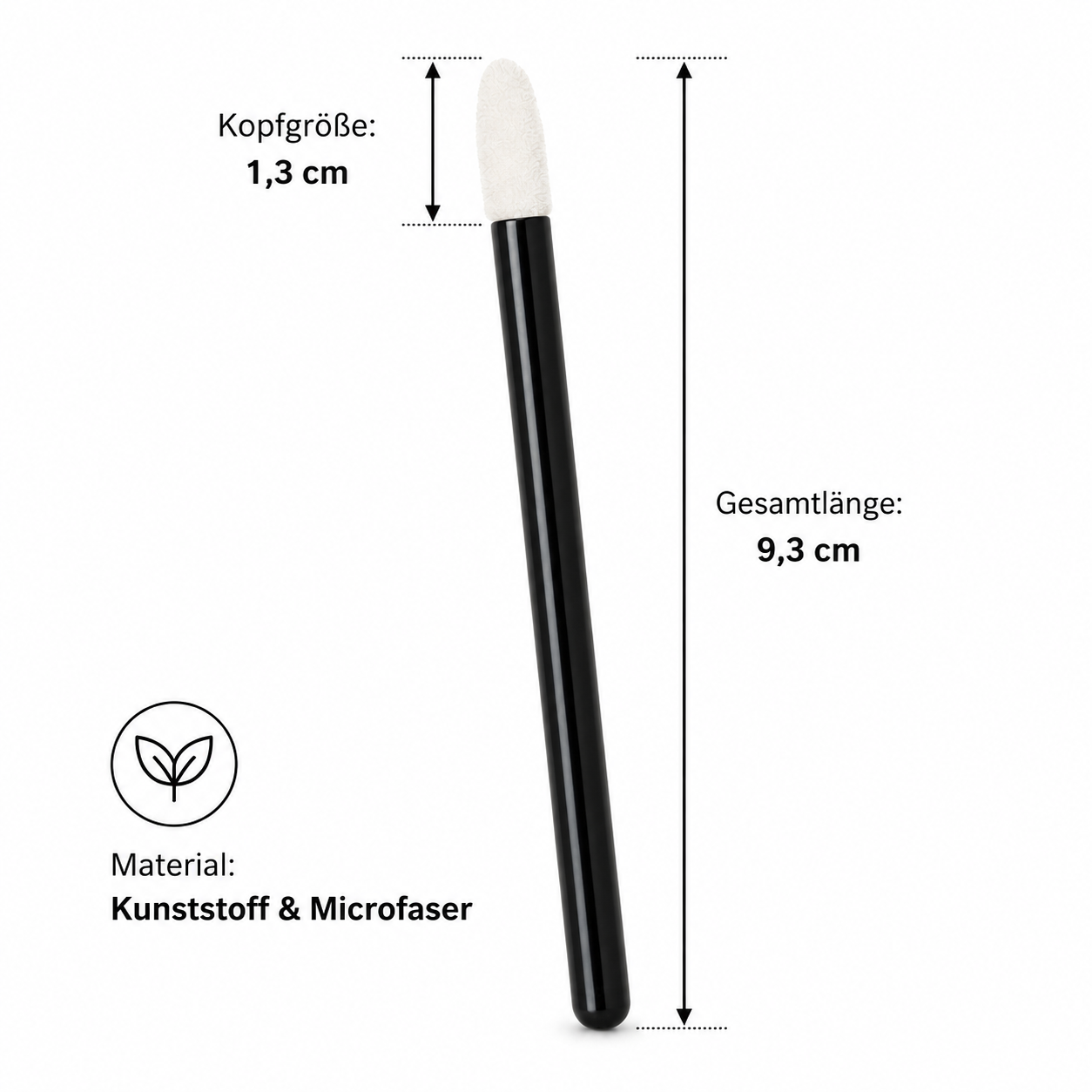 Black Lint-Free Microfibre Lip Brushes 200pcs